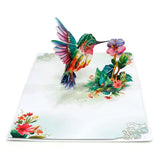 Cutpopup Hummingbird Birthday Card Pop Up, Mothers Day, 3D Popup Greeting Card (Hummingbird Purple Flower)