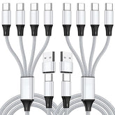 2 Pack 4FT USB C Splitter Multi Charging Cable 4 in 2 Fast Charger Cord for Phones Tablets