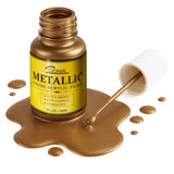 Antique Gold Paint Metallic Acrylic, Gold Leaf Touch-Up Paint For Wood, Metal, Arts & Crafts, Home & Wall - Water-Based, Non-Toxic, Odorless, Non-Fading Formula For Long-Lasting Brilliance(1 Fl Oz, Bronze)