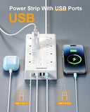 Surge Protector Power Strip with 16 Outlets 6 USB Ports 2 USB C 6FT Extension Cord