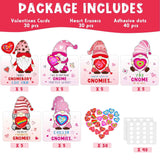 30 Sets Valentine Cards With Erasers For Classroom Gnome Pink Red To From Greeting Cards Bulk With Heart Erasers For Valentines School Love Gifts Exchange Party Favors Students Prizes