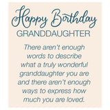 Birthday Card For Granddaughter - Large Card Opens To 10? × 7.75? - Lovely Lavender And Purple Flowers Topped Off With A Gorgeous Teal Ribbon And Bow - Made In Usa D#95366