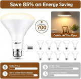 BR30 LED Light Bulbs 12 Pack E26 65W Equivalent 5000K Daylight Dimmable Recessed Flood Lights