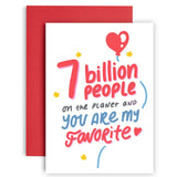 Anniversary Card – You Are My Favorite Birthday Card – Love Valentines Day Card – Greeting Cards For Birthday, Valentines Day, Wedding - A5 Anniversary Cards Recyclable Envelope (7 Billion)