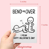 Funny Valentine'S Day Card For Him - Funny Anniversary Cards For Husband Wife - Naughty Dirty Inappropriate Birthday Card For Boyfriend - Bend Me Over Card