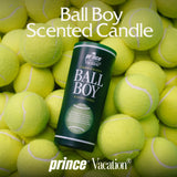 Ball Boy Tennis Scented Candle By Prince X Sunscreen, Premium Soy-Blend Wax, 65-Hour Long Burning, Sport Gift For Women & Men, 8 Oz.