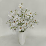White Daisy Artificial Flowers, 8 Bundles 21.65'' Faux Silk Daisy With Stems For Home Garden Vase Decor