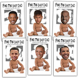 Baby Shower Games – Find The Baby Dad Scratch Off Celebrity Cards, Baby Shower Party Games Supplies – 36 Cards(Ba02-Heir)