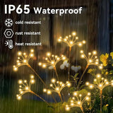 2 Pack Solar Swaying Starburst Lights Warm White Waterproof Firework Garden Lights