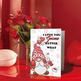 Funny Gnome Valentines Day Card For Husband, Wife, Boyfriend Or Girlfriend – Cute Pun Valentine Gift For Him Her