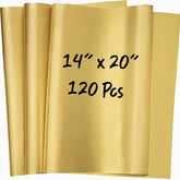 120 Sheets Metallic Gold Tissue Paper For Gift Bags 14" X 20" - Gift Wrapping Tissue For Christmas Gifts, Party & Wedding Decorations - Christmas Wrapping Paper For Holiday Xmas Décor