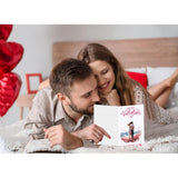First Valentines Card For Him Her Husband Wife Our First Valentines Day Gifts Card For Boyfriend Girlfriend Romantic 1St Valentine'S Day Greeting Card Gifts With Envelope For Men Women Couple