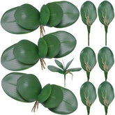 10 Pcs Artificial Phalaenopsis Orchids Leaves 11 Inches Green Faux Orchids Leaf (10 Pcs)