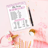 15 Who Knows The Birthday Girl Best Game Cards- For Child Or Teen- Fun And Easy Game For Party Or Sleepover- Girl Birthday Supplies, Activity, Decorations