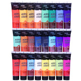Acrylic Paint Set, 24 Color Acrylic Paint Rich Pigments&Water Proof For Artists Adults On Canvas Rocks Ceramic Fabric Wood Paints