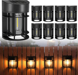 8 Pack Waterproof Solar Fence Lights Outdoor Garden Fence Post Step Stair Backyard Lights
