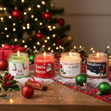 4 Pack Christmas Scented Candle, 3.5 Oz Handmade Winter Candles Mini Christmas Candle Set Soy Fir Wax Holiday Candles For Women Xmas Winter Holiday Gift