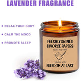 Divorce Papers Candle - Divorce Party Gift - Scented Soy Wax Candle - Stress-Relieving, 8Oz, Modern Jar Candle
