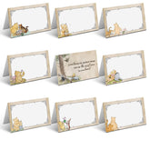 16Pcs Winnie Quotes Prints Centerpiece Card, Classic Pooh Game Cards Set For Baby Shower, Includes 8 Different Winnie Quotes Cards?Perfect For Baby Shower Party Activity Supplies