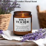 Yoga Teacher Gift Funny Namaste 7Oz Scented Candle Meditation Lavender Scented Candle Appreciation Gift For Yogic Instructor Pilates Lover (Candle-Yoga Teacher)