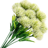 Fake Dandelion Flowers (White 10 Pcs), Artificial Plants Plastic Shrubs Bushes Decor Faux Stems Outdoor Indoor Home Garden Party Wedding Diy Planting Filler Decoration