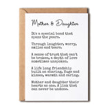 Mother And Daughter It'S A Bond That Spans The Years - Meaningful Gift Cards - Mum Card - Mum Birthday Card Daughter Card - Mother'S Day Card