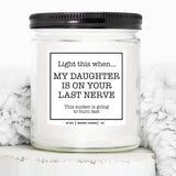 Last Nerve Candle Gift For Son In Law 9 Oz, Son In Law Gifts From Mother In Law - Birthday, Wedding & Father Day Mugs For Son In Law - Son In Law Gift Ideas (Mahogany Teakwood)