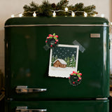 Christmas Fridge Magnets, Cute Wreath Christmas Refrigerator Magnets With Mistletoe Designs, Funny Winter Xmas Magnet For Fridge Home Kitchen Party Decorations