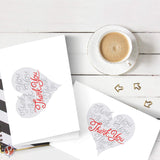 Thank You Greeting Cards & Envelopes, Beautiful & Romantic Love Hearts Greetings For Husband, Wife, Boyfriend Or Girlfriend | 80Lb Cover – Pre-Scored | 5" X 7" (A7 Size) | 25 Cards & 25 Envelopes