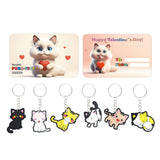 Cat Valentines Day Cards For Classroom Exchange Prizes 24 Pcs Cat Valentine Cards For School Kitty
