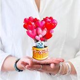 Pop Up Cards, Mini Heart Balloons, 6 Inch Mini Sized 3D Popup Greeting Cards, Valentine'S Day, Anniversary Card, Blank Notecard & Envelope