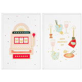 Hallmark Good Mail Pack of 2 Love Cards (Slot Machine and Takeout) 1 Valentines Day Card, 1 Romantic Card for Any Occasion