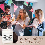 Funny 40Th Birthday Gifts For Women, Men, 9Oz Lavender Scented Soy Wax Candle, 1986, 40Th Birthday Decorations For Women, Men, 40 Year Old Gifts For Wife, Husband, Sister, Daughter, Her, Him