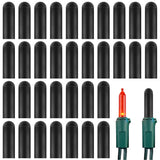 200Pcs No Glow Caps For String Lights, 5 X 20 Mm String Light Caps Reusable Christmas Lights Blackout Caps Led Glow Plug