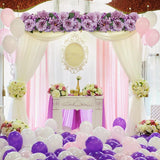 Wedding Arch Decorations, 18 Inch Pack Of 4 Artificial Flower Table Centerpieces Floral Arrangement For Wall Backdrop Party Bridal Shower Event Decor - Dusty Purple
