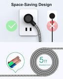 2 Pack Surge Protector Power Strip with 6 Outlets 4 USB Ports 5FT Extension Cord