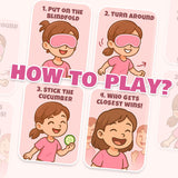 Pin The Cucumber Spa Party Game, Spa Theme Birthday Party Decorations Supplies Activities For Women