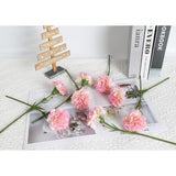 Artificial Carnation Flowers - 15Pcs Pink Silk Flowers With Stems For Home Decor, Wedding, Bridal Bouquet, Anniversary, Birthday And Floral Arrangements