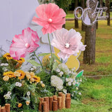 5.9 Ft Giant Flowers For Decoration, Large Paper Artificial Flowers, Standing Huge Handcrafted Flowers For Wedding, Hotel, Office, Photography Props, Art Gallery, Shop Window Display(Pink Series)