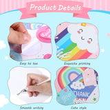 24 Pcs Rainbow Thank You Cards With Envelopes And Stickers Thank You Notes For Birthday Shower Party Favors Wedding Supplies