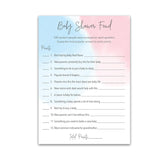 Gender Reveal Feud Game — Pack Of 25 — Fun Baby Shower Family Feud Games, Minimalist Theme Girl Or Bow, Blue Or Pink What Do You Think, Coed Couples Shower Fued Activity Party G752-Bsf