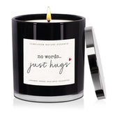 Sympathy Gifts For Loss Of Loved One, No Words Just Hugs Candle - 9Oz Lavender Scented Soy Wax Candle, Memorial, Thinking Of You, Bereavement, Grief, Miscarriage, Get Well Gifts For Women