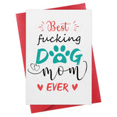 Best Dog Mom Ever Mothers Day Card From Dogs Puppy, Funny Mothers Day Gift Card For Dog Moms, Dogs Mom Gift Cards For Women With Envelope