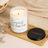 Congratulations Gifts For Women Men, Graduation Gifts For Her, Him - College Masters Degree Phd Graduation Gift, Promotion Gift, Handmade Lavender Scented 7Oz Candle