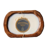 McCall’s Candles | Citronella Mint | Rustic Wooden Bread Bowl Candle | Multi-Wick | USA-Poured Wax | Outdoor-Ready | Reusable Hand-Carved Bowl