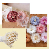 Stamens For Flower Making, 2000 Pcs 2Mm Matte Pearl Double Heads Flower Stamens Handmade Artificial Floral Pollens For Diy Crafts Christmas Party Home Wedding Scrapbook Decoration