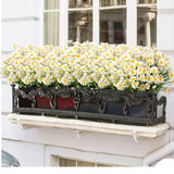 Outdoor Artificial Daisies Flowers,20 Bundles Uv Resistant Fake Flowers Outdoor Faux Plastic Flowers Plants Shrubs For Indoor Outside Decoration(White)