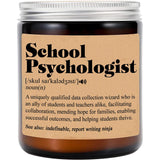 Psychologist Definition Candle - Funny Gift For School Psychologist Appreciation - Thank You Office