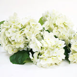White Hydrangea Artificial Flowers 4Pcs 20.5Inch Large Lifelike Fake Hydrangeas Full Faux Hydrangea Flowers For Bouquet Table Centerpieces Indoor Spring Outdoor Home