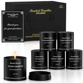 Scented Candles For Men, 6 Pack Soy Candle Set, Masculine Scents With Lavender Woods, Whiskey Tobacco & Cedar Oakmoss, Natural Soy Wax Candle Gift Set For Home, Gifts For Men